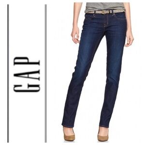 Dark Wash “Real Straight” Jeans  { Gap }